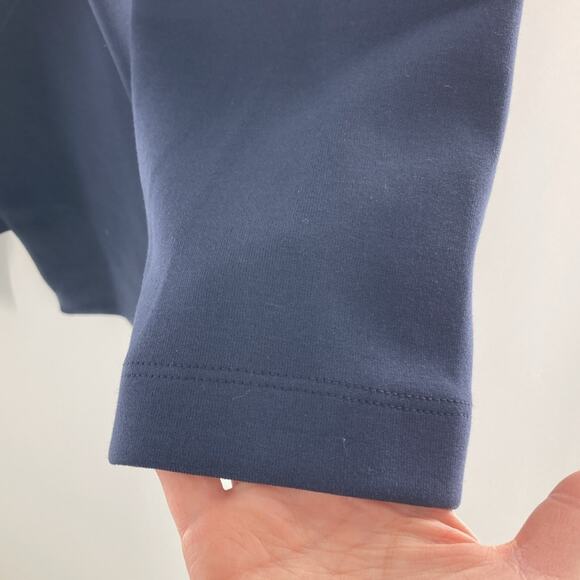 NY Collection Woman Navy Blue Open Front Ponte Knit Cardigan Size 1X New - Picture 8 of 14